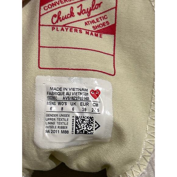 Converse Chuck Taylor and Comme des Garcons PLAY - Picture 8 of 9